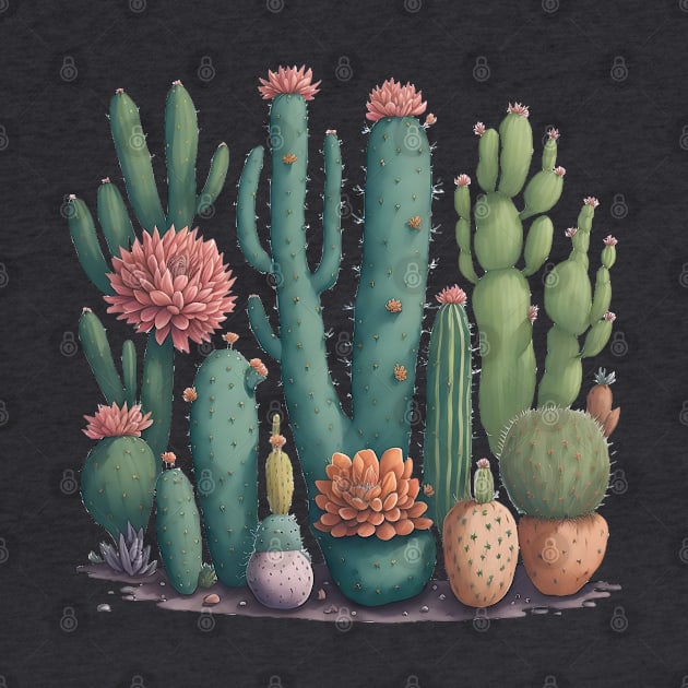 Watercolor Cactus by taoteching